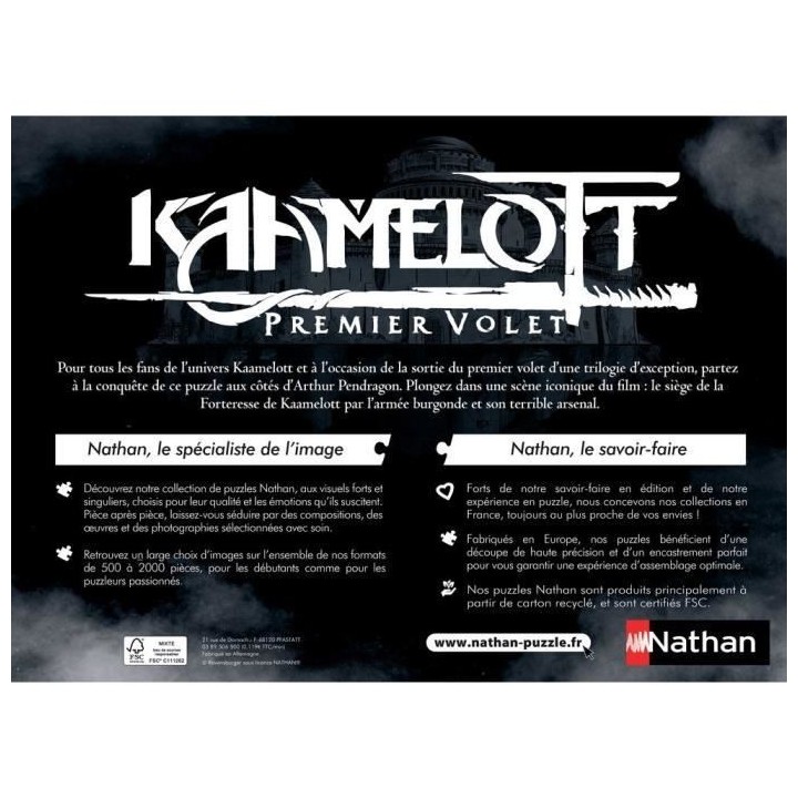 Nathan - Puzzle 1000 pieces - La forteresse de Kaamelott