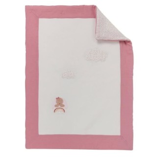 NATTOU Plaid réversible Sasha & Pauline - 75 x 100 cm - 100% polyeste