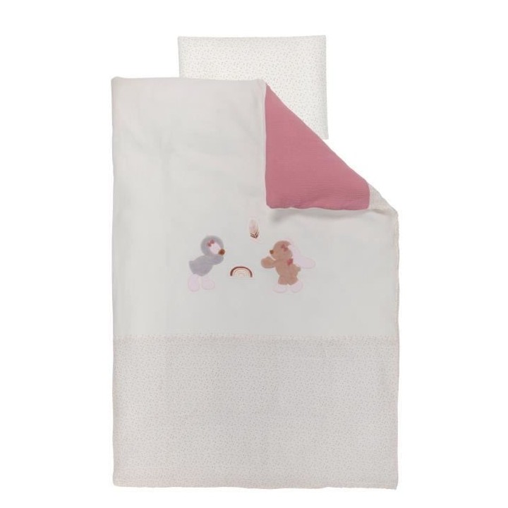 NATTOU Housse de couette Sachet & Pauline - 100 x 140 cm + taie d'orei