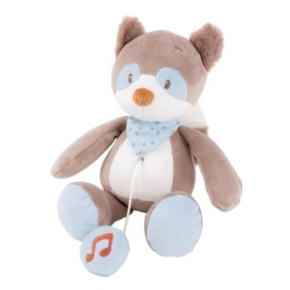 NATTOU Mini-peluche musicale Bob le raton laveur - 100% polyester - 20
