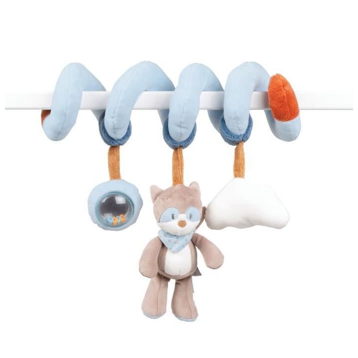 NATTOU Spirale Jim & Bob - 100% polyester - Bleu et beige