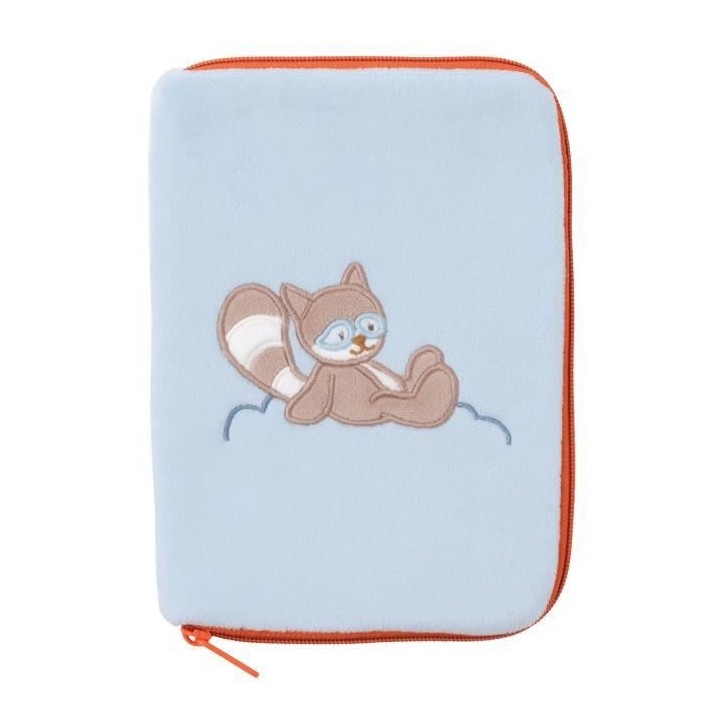 NATTOU Protege carnet de santé Jim & Bob - 100% polyester - Bleu