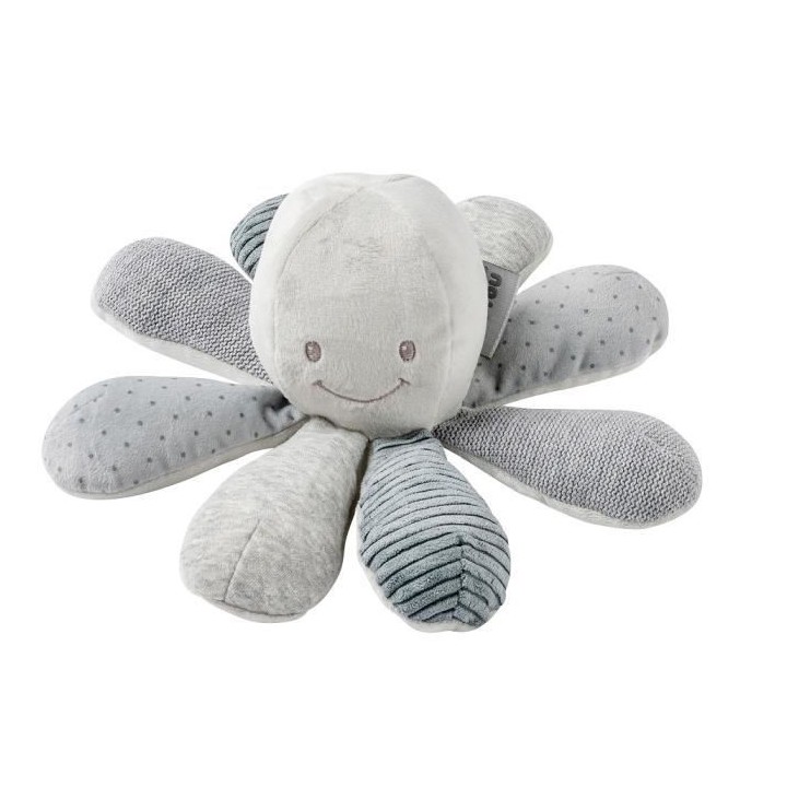 NATTOU Pieuvre multi-activités (hochet, papier bruissant, scouic) - M