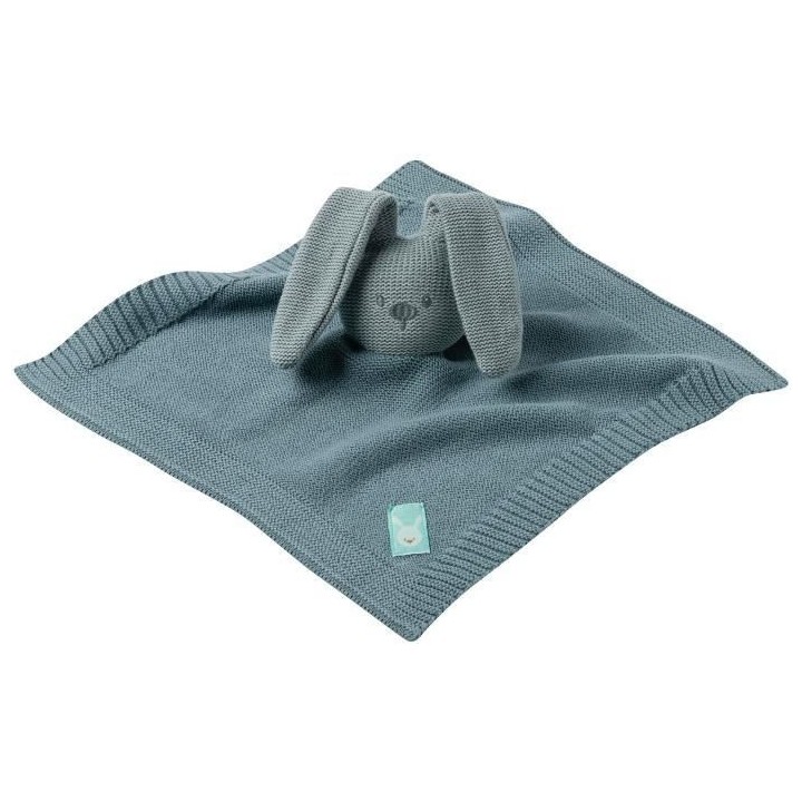 NATTOU Lapidou Doudou tricot - 42 x 42 cm Vert de gris