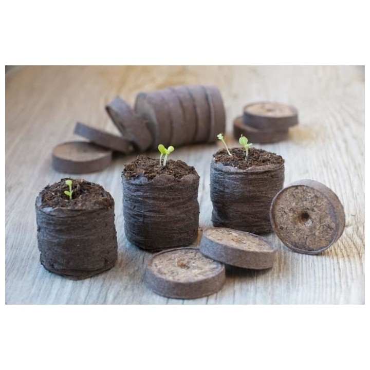 Lot de 48 pastilles de tourbe 4 cm diametre