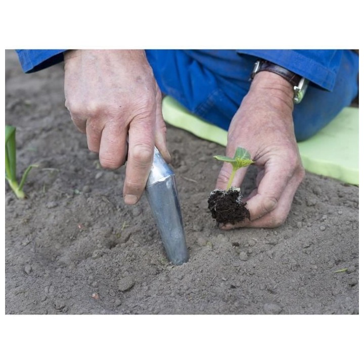 NATURE Plantoir conique en acier galvanisé 29cm - Gris