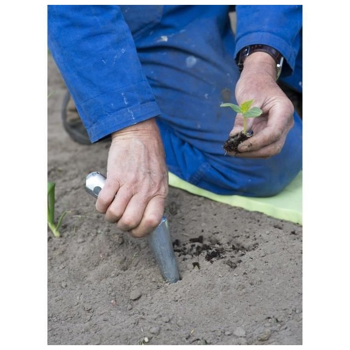 NATURE Plantoir conique en acier galvanisé 29cm - Gris