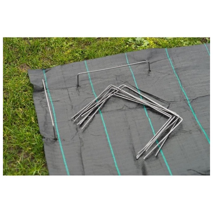 NATURE Lot de 10 agrafes métalliques pour fixation au sol - Ø 4 mm /