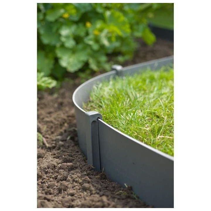 NATURE Lot de 10 ancres pour bordure de jardin - Polypropylene - Gris