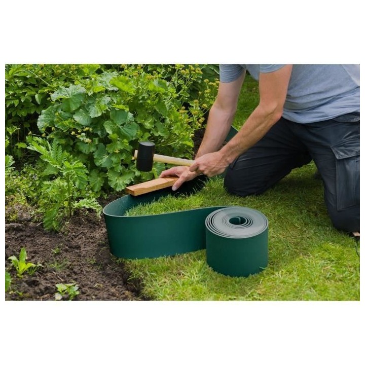NATURE Bordure de jardin en polypropylene - Epaisseur 3 mm - H 15 cm x