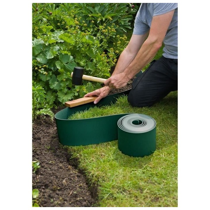 NATURE Bordure de jardin en polypropylene - Epaisseur 3 mm - H 15 cm x