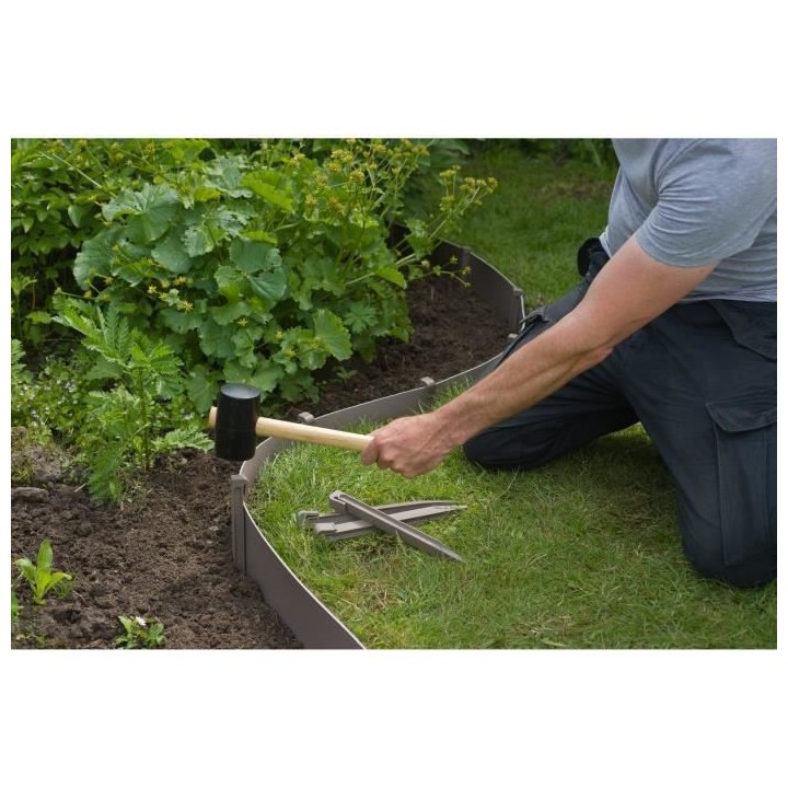 NATURE Bordure de jardin en polypropylene - Epaisseur 3 mm - H 15 cm x