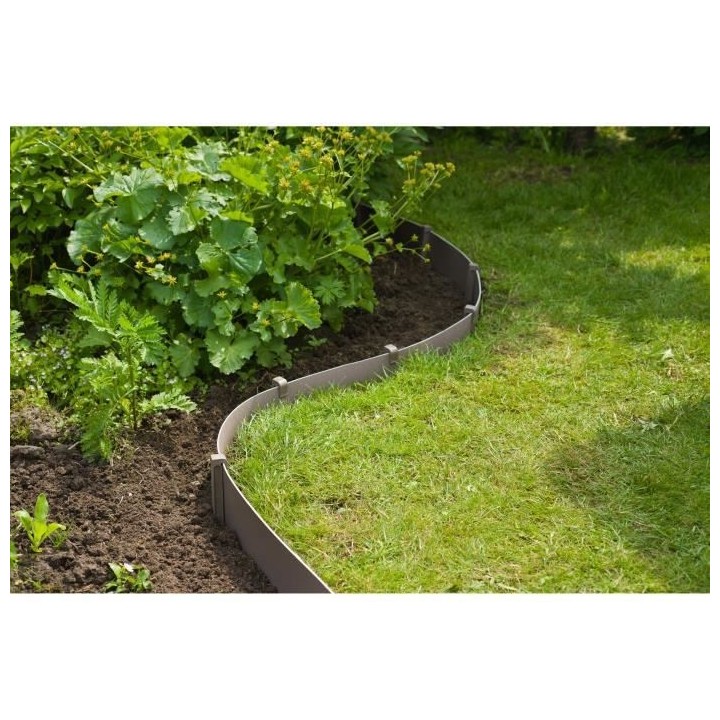 NATURE Bordure de jardin en polypropylene - Epaisseur 3 mm - H 15 cm x