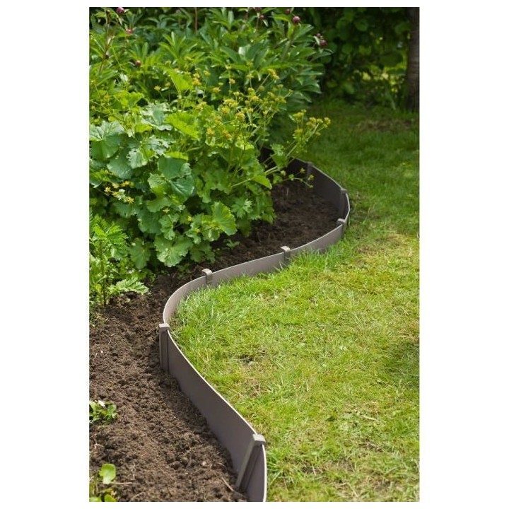 NATURE Bordure de jardin en polypropylene - Epaisseur 3 mm - H 15 cm x