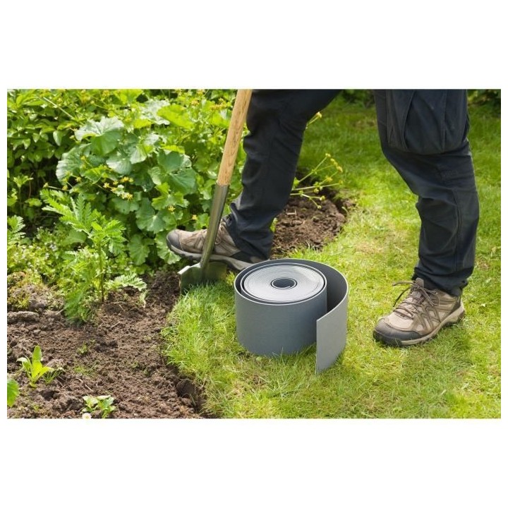 NATURE Bordure de jardin en polypropylene - Epaisseur 3 mm - H 15 cm x
