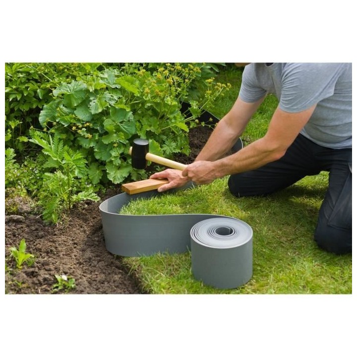 NATURE Bordure de jardin en polypropylene - Epaisseur 3 mm - H 15 cm x