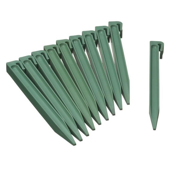 NATURE Sachet de 10 ancres pour bordure de jardin en polypropylene - H
