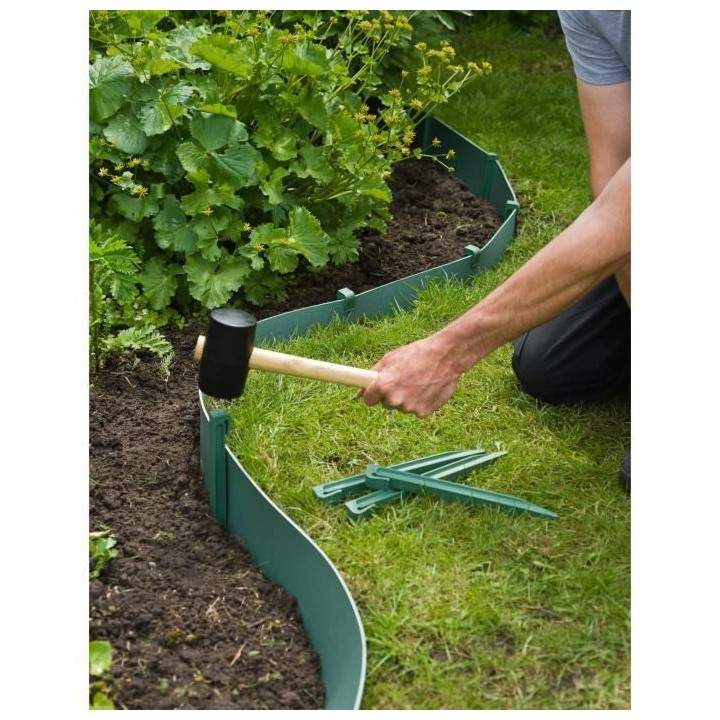 NATURE Sachet de 10 ancres pour bordure de jardin en polypropylene - H