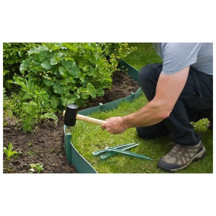 NATURE Sachet de 10 ancres pour bordure de jardin en polypropylene - H