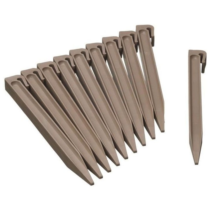 NATURE Sachet de 10 ancres pour bordure de jardin en polypropylene - H