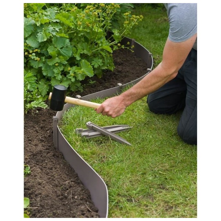 NATURE Sachet de 10 ancres pour bordure de jardin en polypropylene - H
