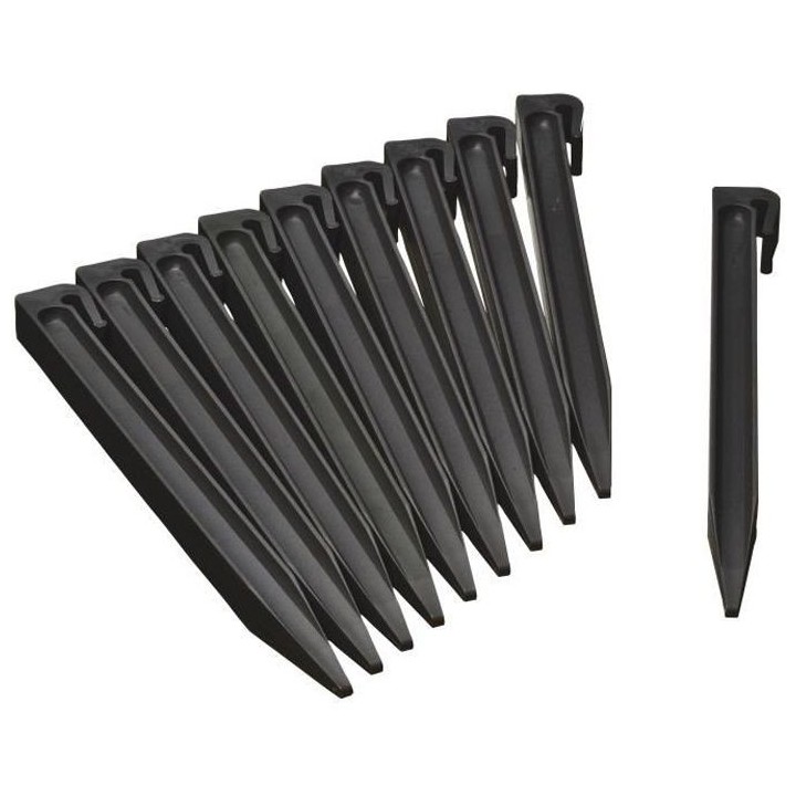 NATURE Sachet de 10 ancres pour bordure de jardin en polypropylene - H