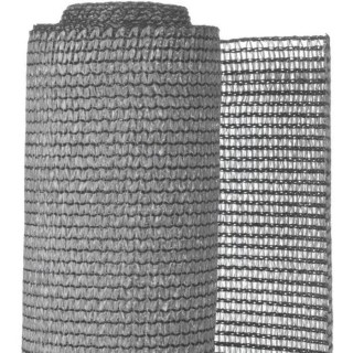 NATURE Natte brise-vue avec set de fixation - En HDPE - Gris clair - O