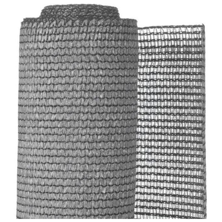NATURE Natte brise-vue avec set de fixation - En HDPE - Gris clair - O