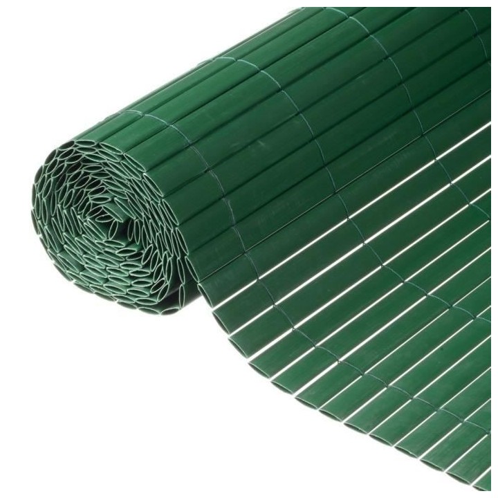 NATURE Canisse double face PVC - 1500 g/m² - Set de fixation - Vert -