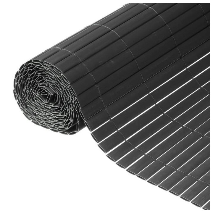 NATURE Canisse double face PVC - 1500 g/m² - Set de fixation - Gris a