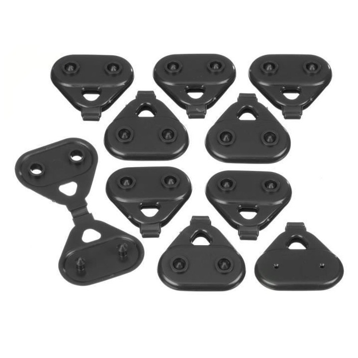 NATURE Lot de 10 clips de fixation pour toile et filet - Gris anthraci