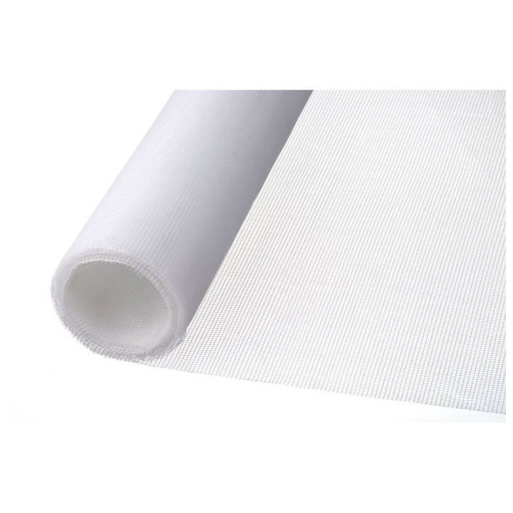 NATURE Moustiquaire en fibre de verre enduite de PVC - Blanc - Maille