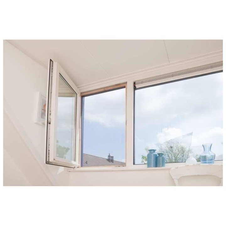 NATURE Moustiquaire en fibre de verre enduite de PVC - Gris - Maille 1