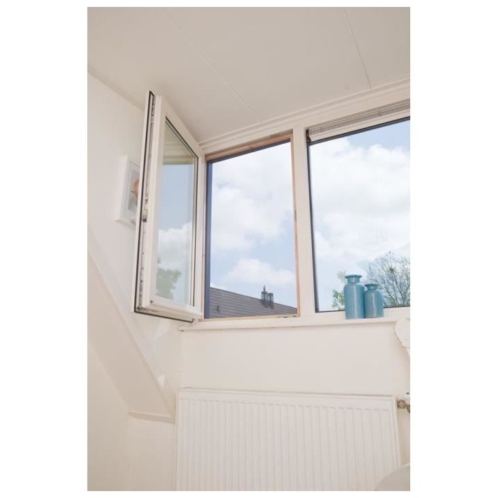 NATURE Moustiquaire en fibre de verre enduite de PVC - Gris - Maille 1