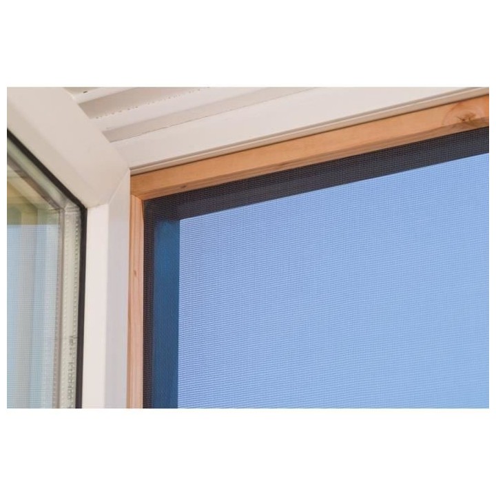 NATURE Moustiquaire en fibre de verre enduite de PVC - Gris - Maille 1