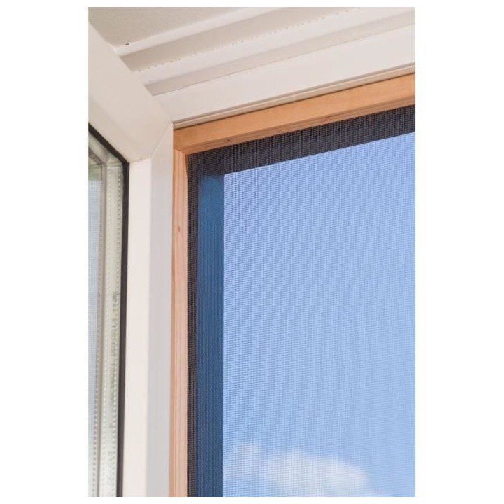 NATURE Moustiquaire en fibre de verre enduite de PVC - Gris - Maille 1