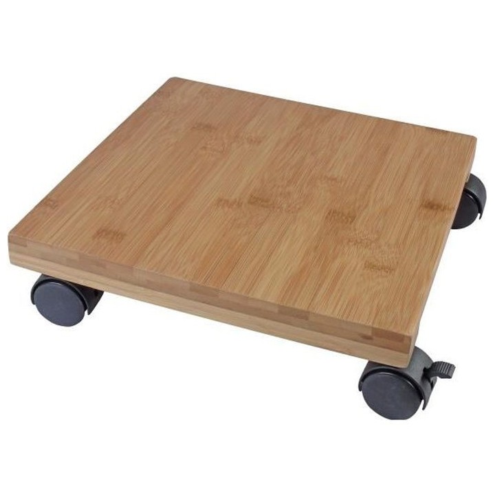 NATURE Tablette a roulettes pour plantes - Bambou composite - H8 x 30