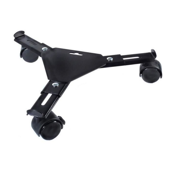 NATURE Tablette a roulettes pour plantes extensible - Métal noir - H6