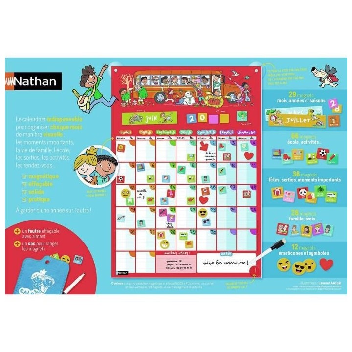 NATHAN - Mon Calendrier Perpetuel Magnétique