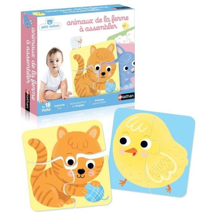 PETIT NATHAN - 4 Animaux de la Ferme a Assembler