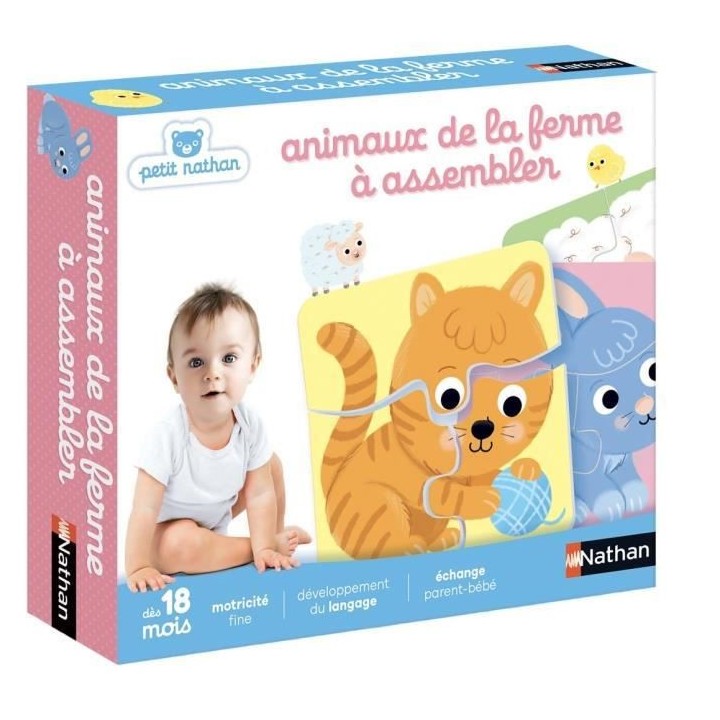 PETIT NATHAN - 4 Animaux de la Ferme a Assembler