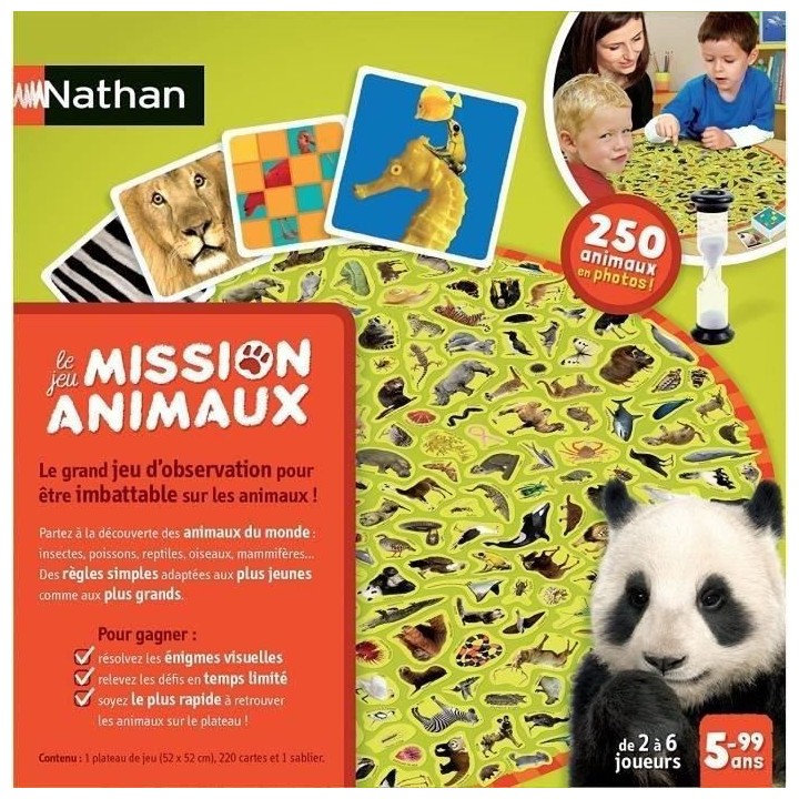 NATHAN - Mission Animaux - Jeu de Société