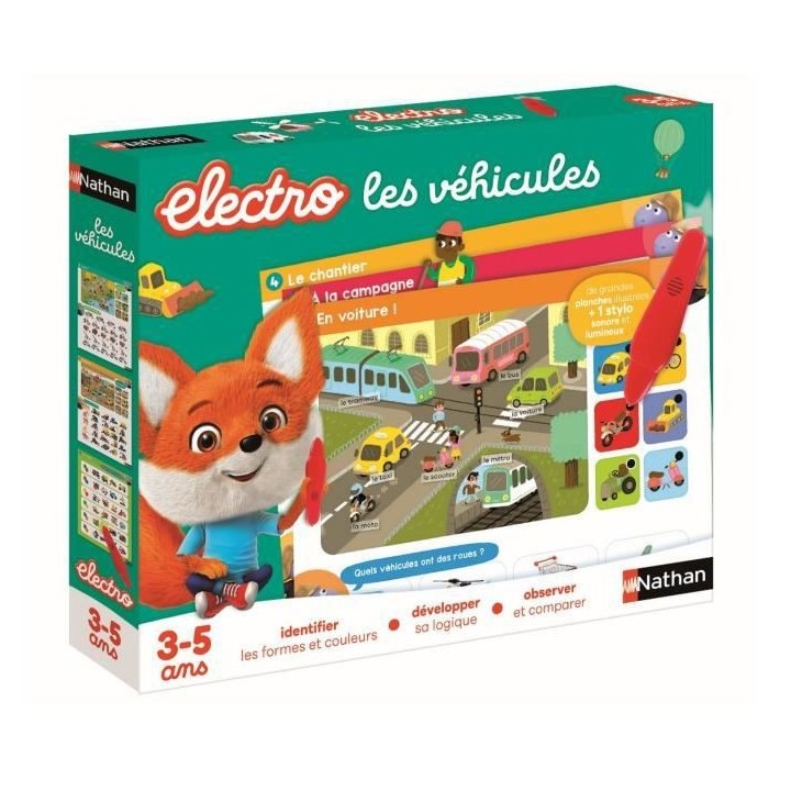 Jeux d'apprentissage - Electro Véhicules - Nathan