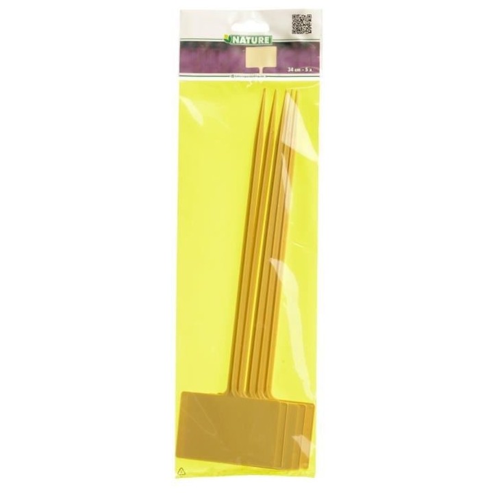 NATURE Etiquettes en T a planter en PVC 34cm - 5 Etiquettes