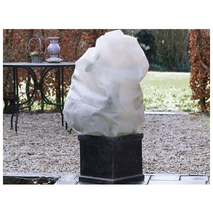 NATURE Lot de 2 housse d'hivernage 50 g/m² - Ø 75 cm x 1,50 m - Beig