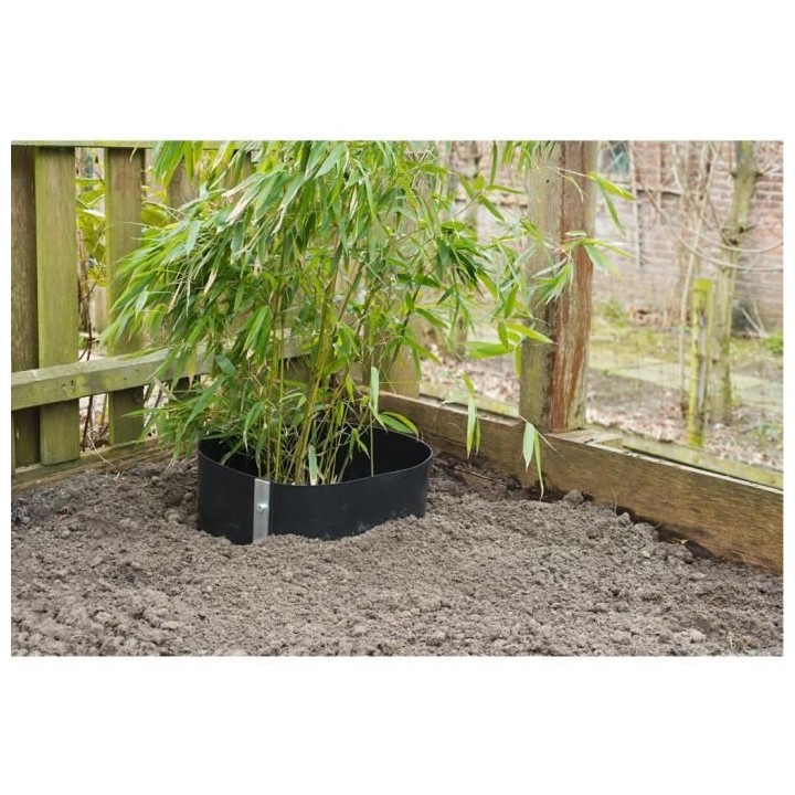 Feuille de barriere de racine Nature 0,7 x 3 m HDPE Noire 6030226