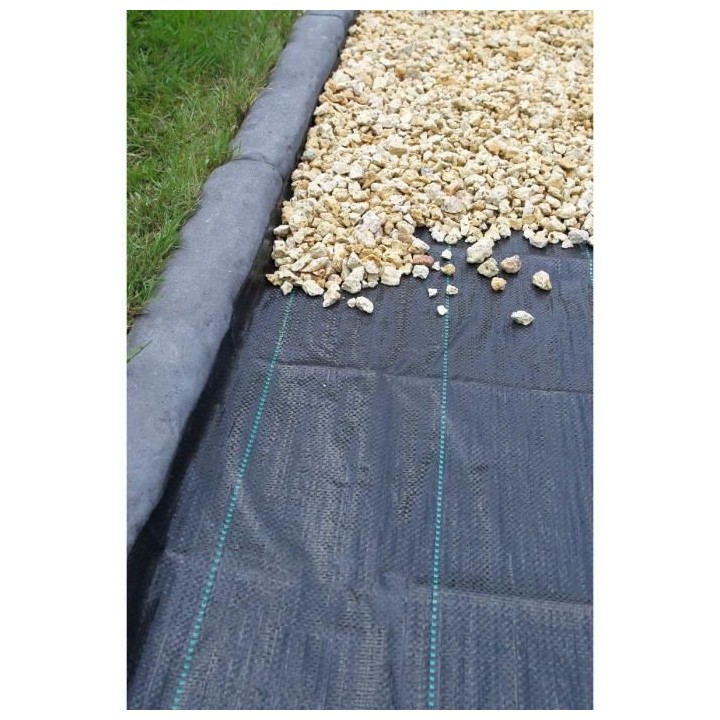 Nature Bâche de sol de contrôle des mauvaises herbes 4,2x5 m Noir