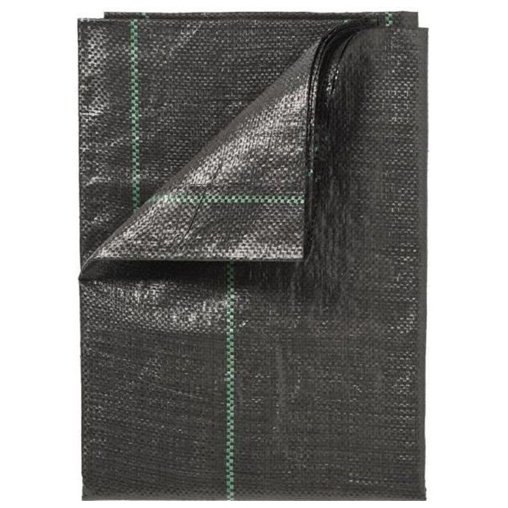 Nature Bâche de sol de contrôle des mauvaises herbes 1x25 m Noir