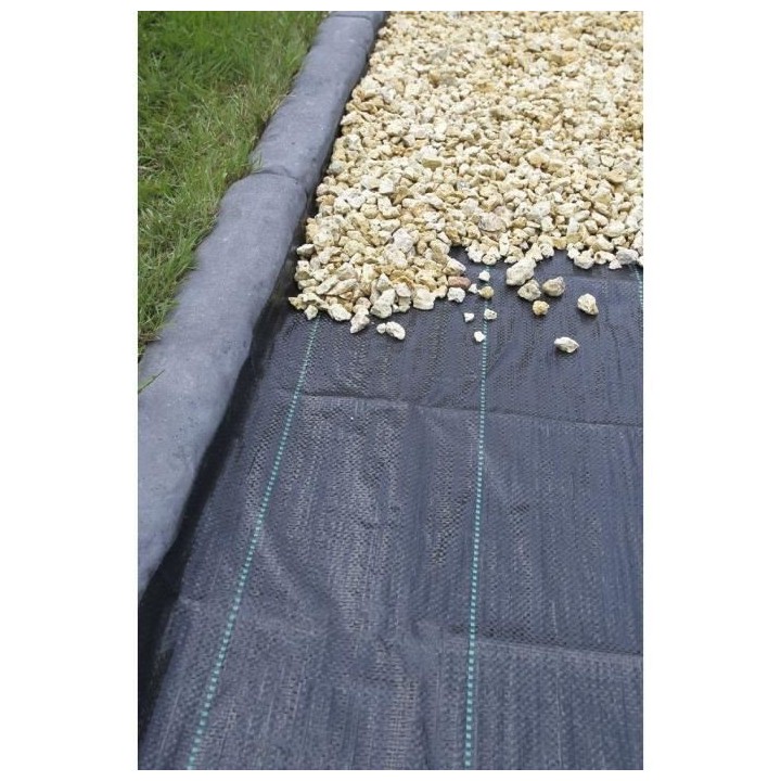 Nature Bâche de sol de contrôle des mauvaises herbes 1x25 m Noir
