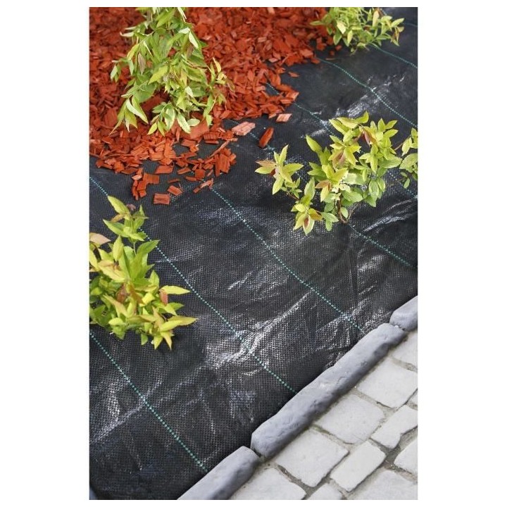 Nature Bâche de sol de contrôle des mauvaises herbes 1x50 m Noir